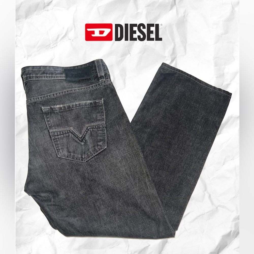 Diesel Men's “Larkee” Black Distressed Jeans